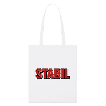 Lettrage en blocs rouge vif stable - Tote bag bio Stanley/Stella - blanc - Devant
