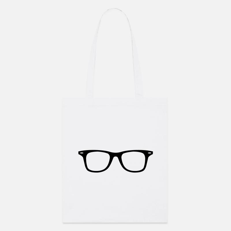 hipster brille nerdbrille - Stanley/Stella Bio-Stoffbeutel - Weiß