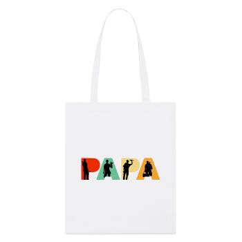 Papa Plumber Retro Tradesman Silhouette Design - Tote bag bio Stanley/Stella - blanc - Devant