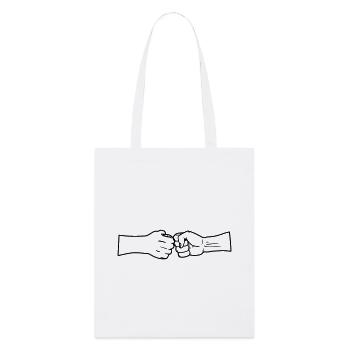 Respectez deux poings sans texte - Tote bag bio Stanley/Stella - blanc - Devant