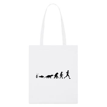 Marathon Runner Evolution Motif Jogging Runner - Stanley/Stella Organic Tote Bag - white - Front