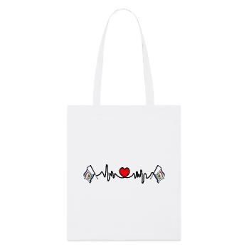 Heart rate cardio for West Virginia - Stanley/Stella Organic Tote Bag - white - Front