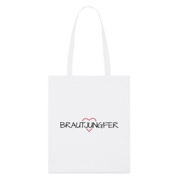 Brautjungfer Herz Junggesellinenabschied - Stanley/Stella Bio-Stoffbeutel - Weiß - Vorne