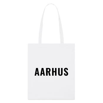 Aarhus Denmark Minimal Typography - Stanley/Stella Organic Tote Bag - white - Front