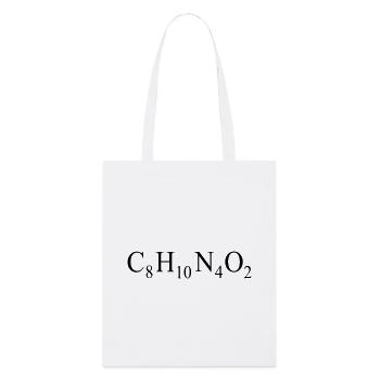 Caféine - Formule chimique - Tote bag bio Stanley/Stella - blanc - Devant