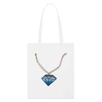 Kette Diamant - Stanley/Stella Bio-Stoffbeutel - Weiß - Vorne