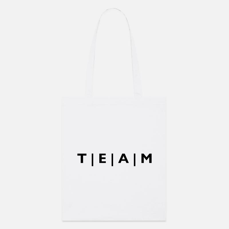 TEAM with stripes - Stanley/Stella Organic Tote Bag - white