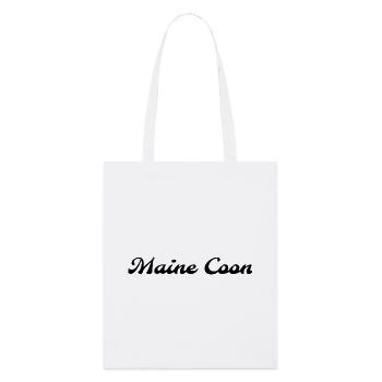 T-shirt typo Maine Coon style Molle - Tote bag bio Stanley/Stella - blanc - Devant