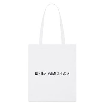 SEULEMENT ICI POUR LA NOURRITURE - Tote bag bio Stanley/Stella - blanc - Devant