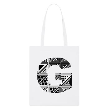 letter G - Tote bag bio Stanley/Stella - blanc - Devant