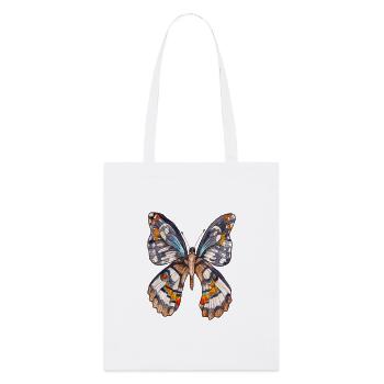Brauner Schmetterling - Stanley/Stella Bio-Stoffbeutel - Weiß - Vorne