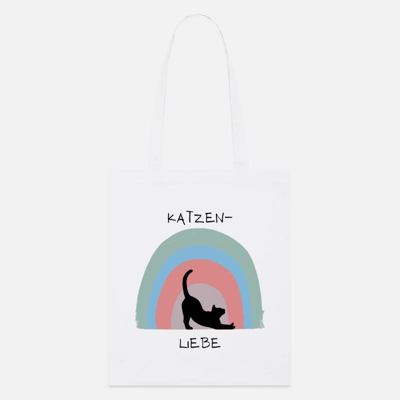 Katzenliebe - Stanley/Stella Bio-Stoffbeutel - Weiß