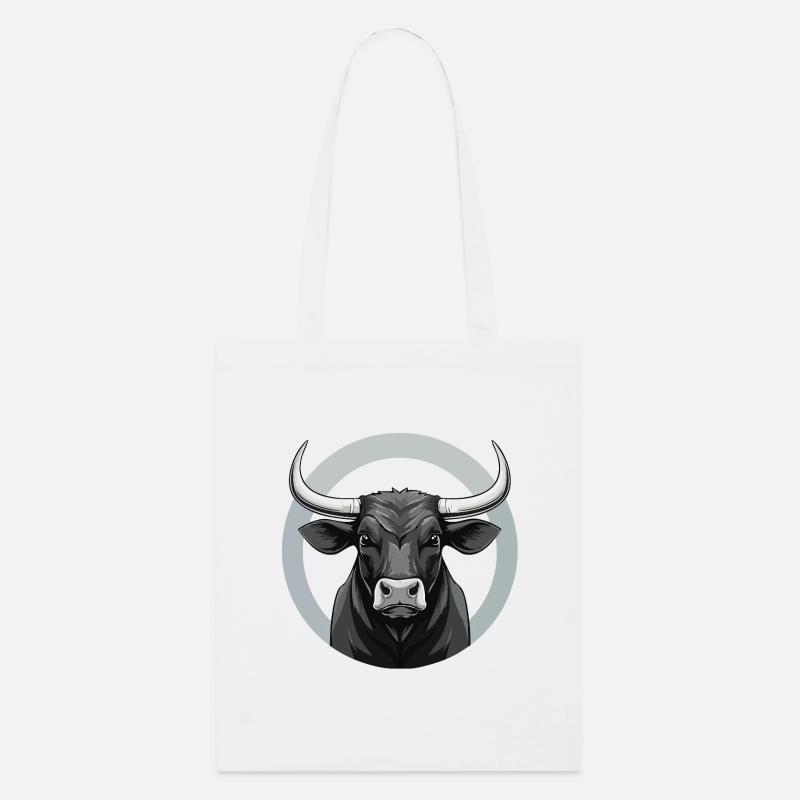 Stier im Ring - Stanley/Stella Bio-Stoffbeutel - Weiß