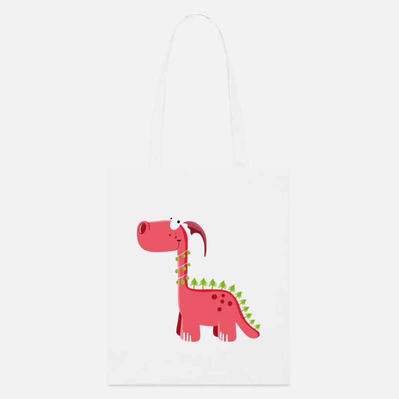 Der süße Weihnachts Dino - Weihnachten - Geschenk - Stanley/Stella Bio-Stoffbeutel - Weiß