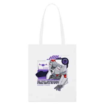 Transformers Earth Spark Megatron Decepticons - Stanley/Stella Bio-Stoffbeutel - Weiß - Vorne