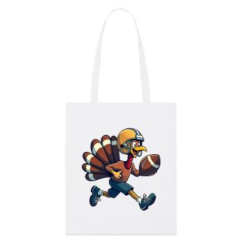 Thanksgiving Football Turquie - Tote bag bio Stanley/Stella - blanc - Devant