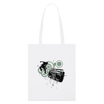 Boombox Graffiti Retro Circles Frutiger Metro - Tote bag bio Stanley/Stella - blanc - Devant