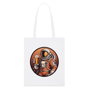 Sternenbier Astronaut - Stanley/Stella Bio-Stoffbeutel - Weiß - Vorne