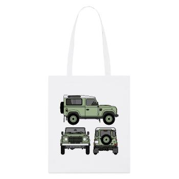 Defender 90 - Côtés - Tote bag bio Stanley/Stella - blanc - Devant