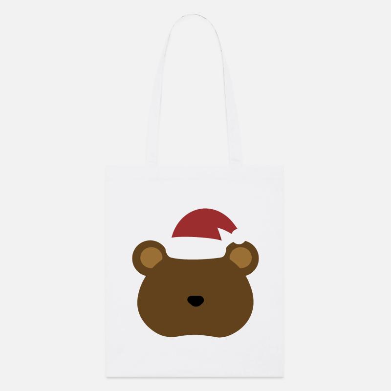 Grizzly Bear- Christmas Edition - Stanley/Stella Bio-Stoffbeutel - Weiß