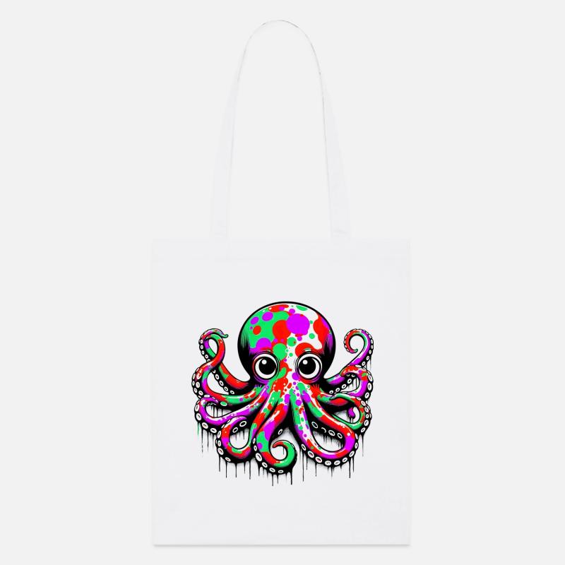 Pieuvre - Tote bag bio Stanley/Stella - blanc