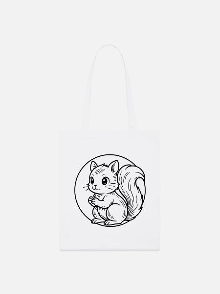 Eichhörnchen - Stanley/Stella Bio-Stoffbeutel - Weiß
