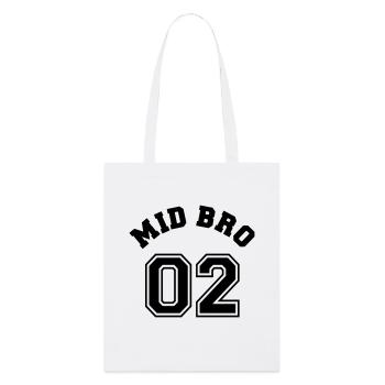 Mid Bro 02 - Middle Brother - Stanley/Stella Bio-Stoffbeutel - Weiß - Vorne