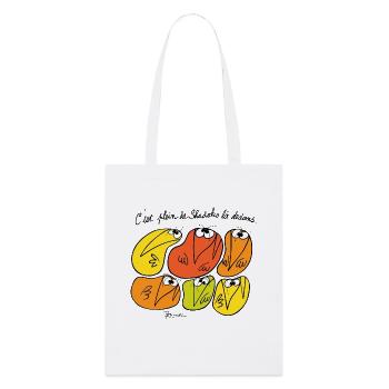 Le plein de Shadoks - Tote bag bio Stanley/Stella - blanc - Devant