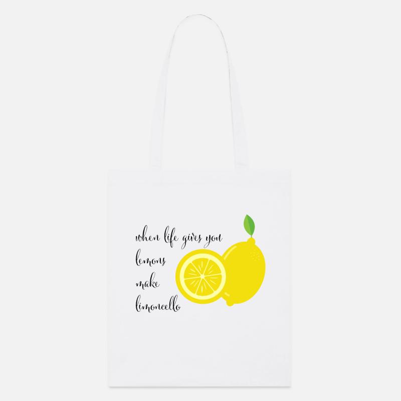 Sort Limocello noir - Tote bag bio Stanley/Stella - blanc
