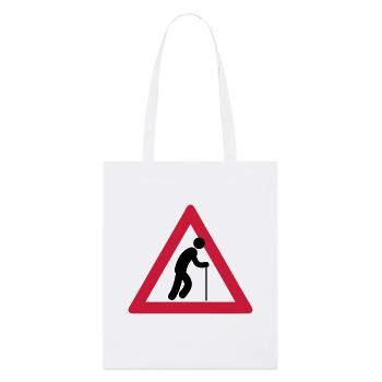 achtung_opa_alter_mann t-shirts - Stanley/Stella Bio-Stoffbeutel - Weiß - Vorne