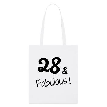 28 / geburtstag / Sport / birthday / - Stanley/Stella Bio-Stoffbeutel - Weiß - Vorne