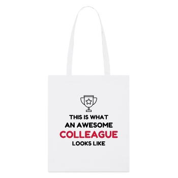 collègue / entreprise / travail / bureau - Tote bag bio Stanley/Stella - blanc - Devant