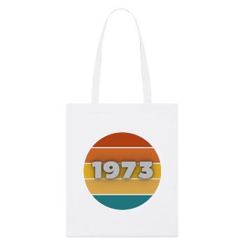 1973, année de naissance, 50 ans - Tote bag bio Stanley/Stella - blanc - Devant