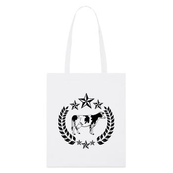 Vache trois étoiles - Tote bag bio Stanley/Stella - blanc - Devant