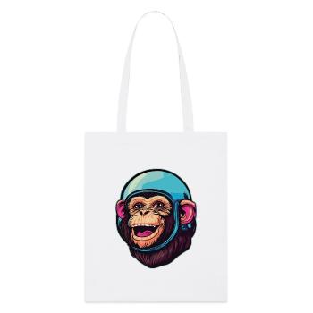Singe de l’espace - Tote bag bio Stanley/Stella - blanc - Devant