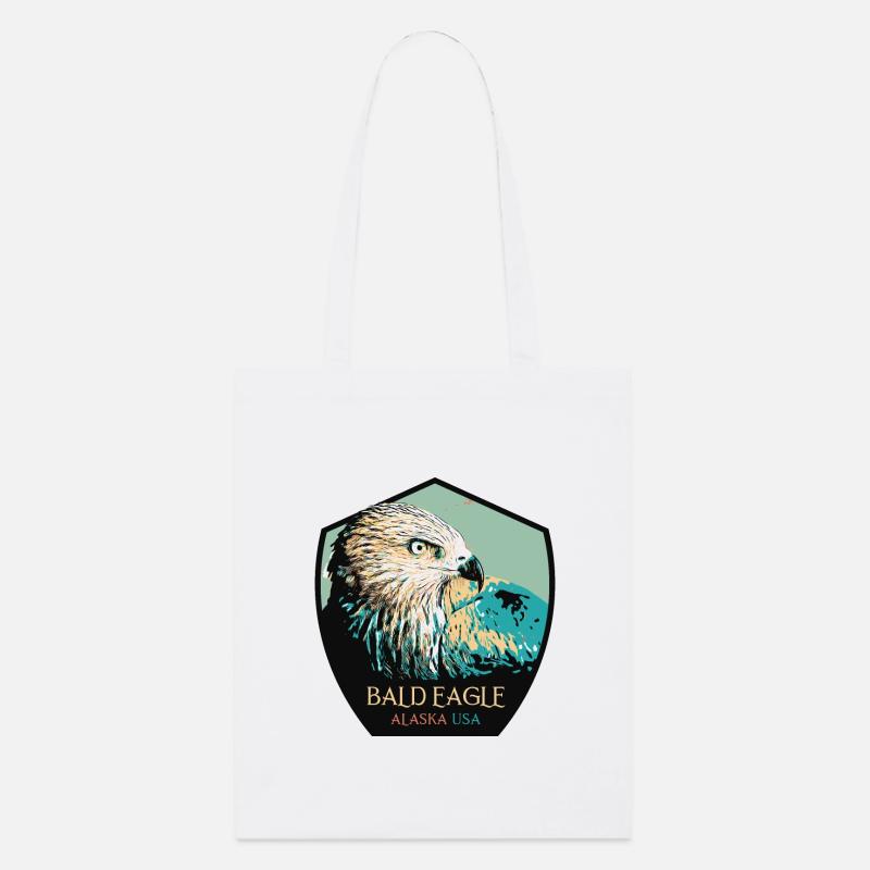 Alaskan Bald Eagle Portrait - Stanley/Stella Organic Tote Bag - white