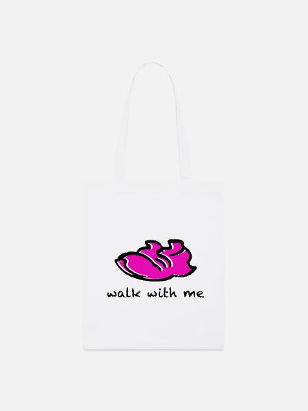 Laufschuh Walk with me - Stanley/Stella Bio-Stoffbeutel - Weiß