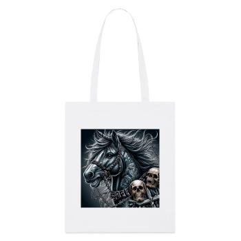 Cheval lourd - Tote bag bio Stanley/Stella - blanc - Devant