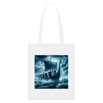 Navire viking - Tote bag bio Stanley/Stella - blanc - Devant