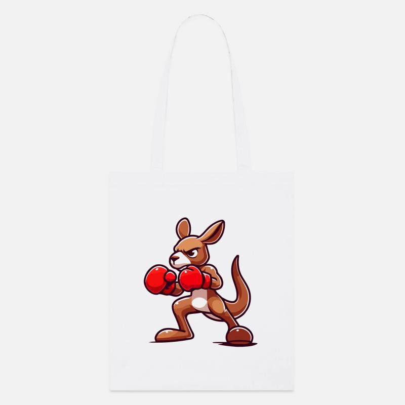 Kanga Punch: Der Boxer - Stanley/Stella Bio-Stoffbeutel - Weiß