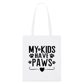 Mes enfants ont des pattes – Conception de la déclaration parentale de chien - Tote bag bio Stanley/Stella - blanc - Devant