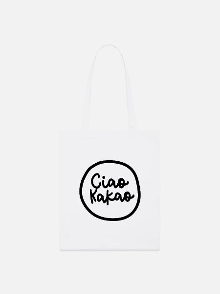 "Ciao Kakao" - Stanley/Stella Bio-Stoffbeutel - Weiß
