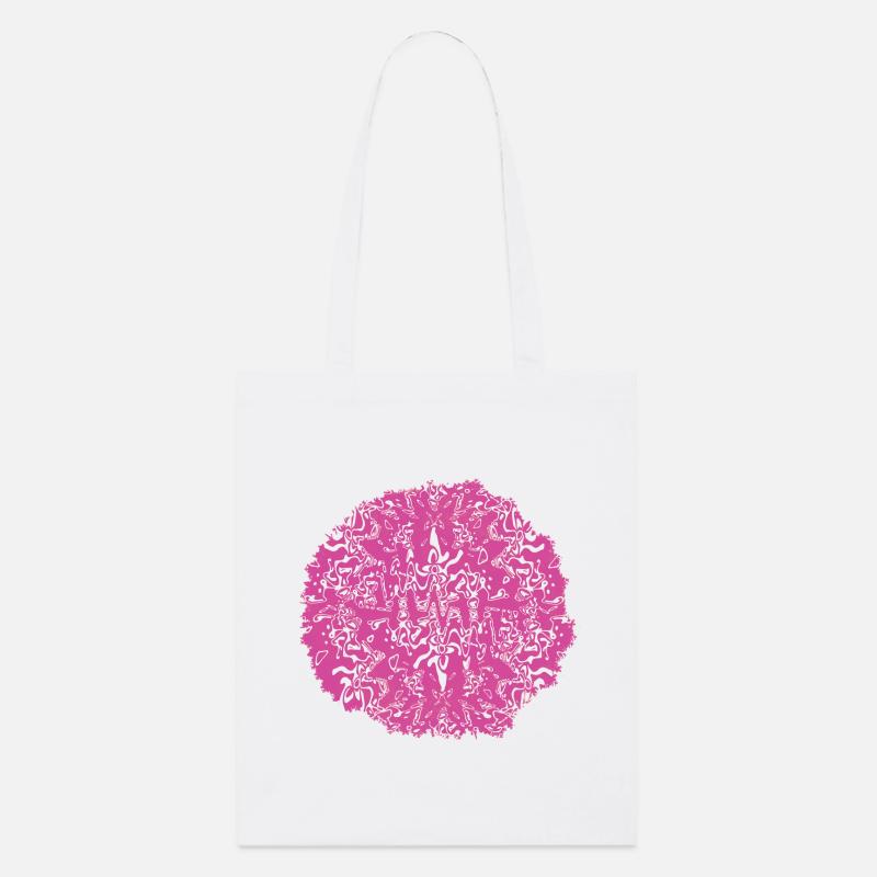 Circle Rose Pink Pattern - Stanley/Stella Organic Tote Bag - white