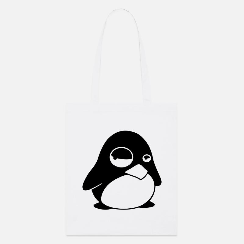 Grumpy Tux – Drôle de Penguin Linux pour les geeks - Tote bag bio Stanley/Stella - blanc