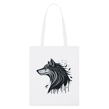 Spektraler Wolf - Stanley/Stella Bio-Stoffbeutel - Weiß - Vorne