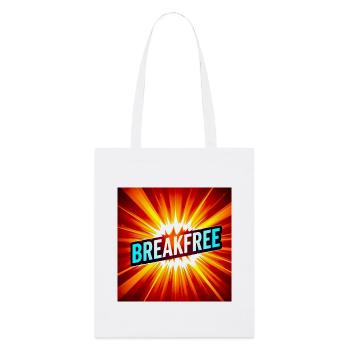 Breakfree Burst-Grafik - Stanley/Stella Bio-Stoffbeutel - Weiß - Vorne