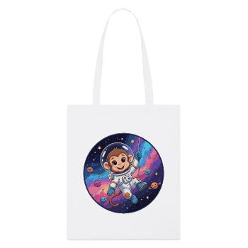 Un astronaute singe dans l’espace stellaire - Tote bag bio Stanley/Stella - blanc - Devant