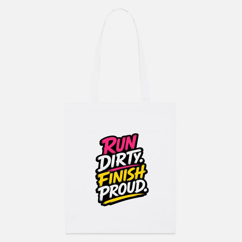 Run Dirty Finish Proud Running Cotes - Tote bag bio Stanley/Stella - blanc