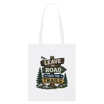 Quitte la route, prends les sentiers - Tote bag bio Stanley/Stella - blanc - Devant