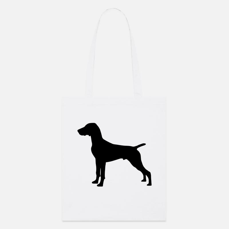 Jagdhund Deutsch-Kurzhaar - Stanley/Stella Bio-Stoffbeutel - Weiß
